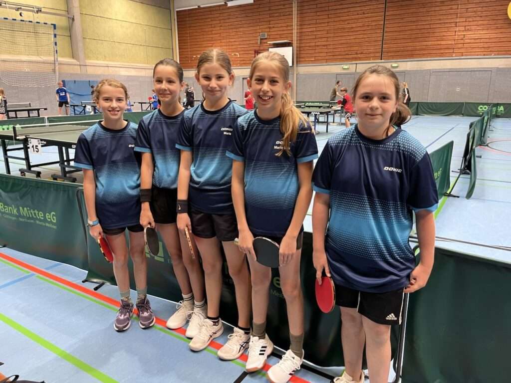 8 ‚Vierbacher‘ Kinder bei der Tischtennis- Kreismeisterschaft