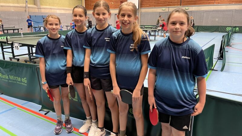 8 ‚Vierbacher‘ Kinder bei der Tischtennis- Kreismeisterschaft