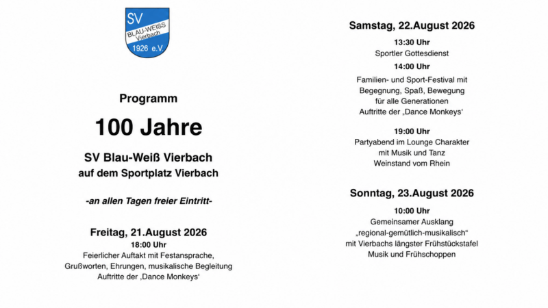 Nur noch wenige Wochen bis zum großen Fest